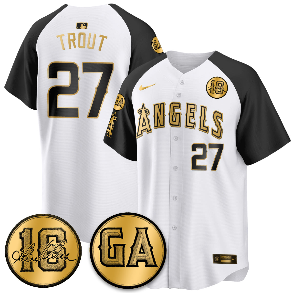 LAA Garret Anderson Tribute Patch Vapor Jersey - Stitched V2