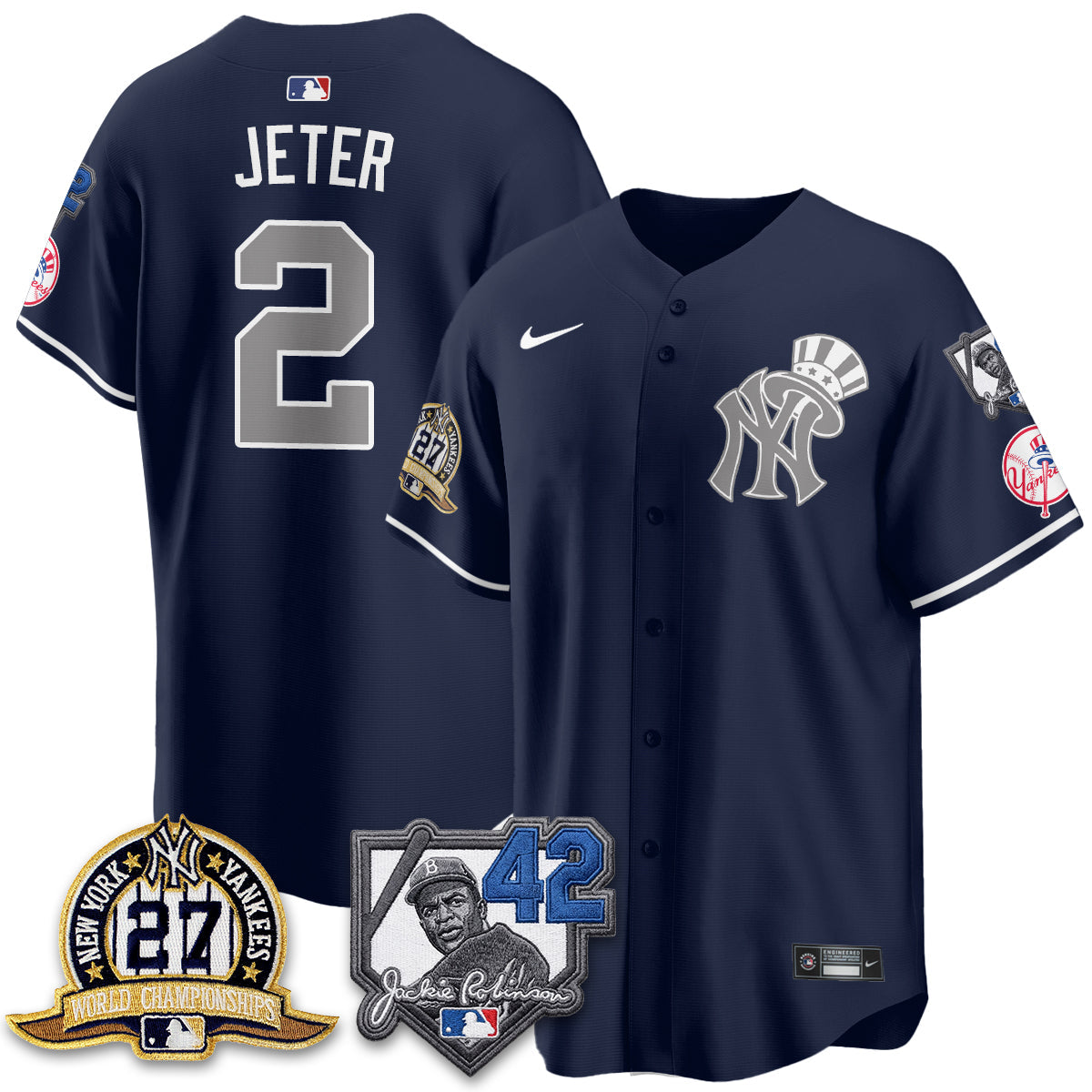 NYY 2026 Jackie Robinson Day Vapor Limited Gold Edition Jersey - Stitched - V2