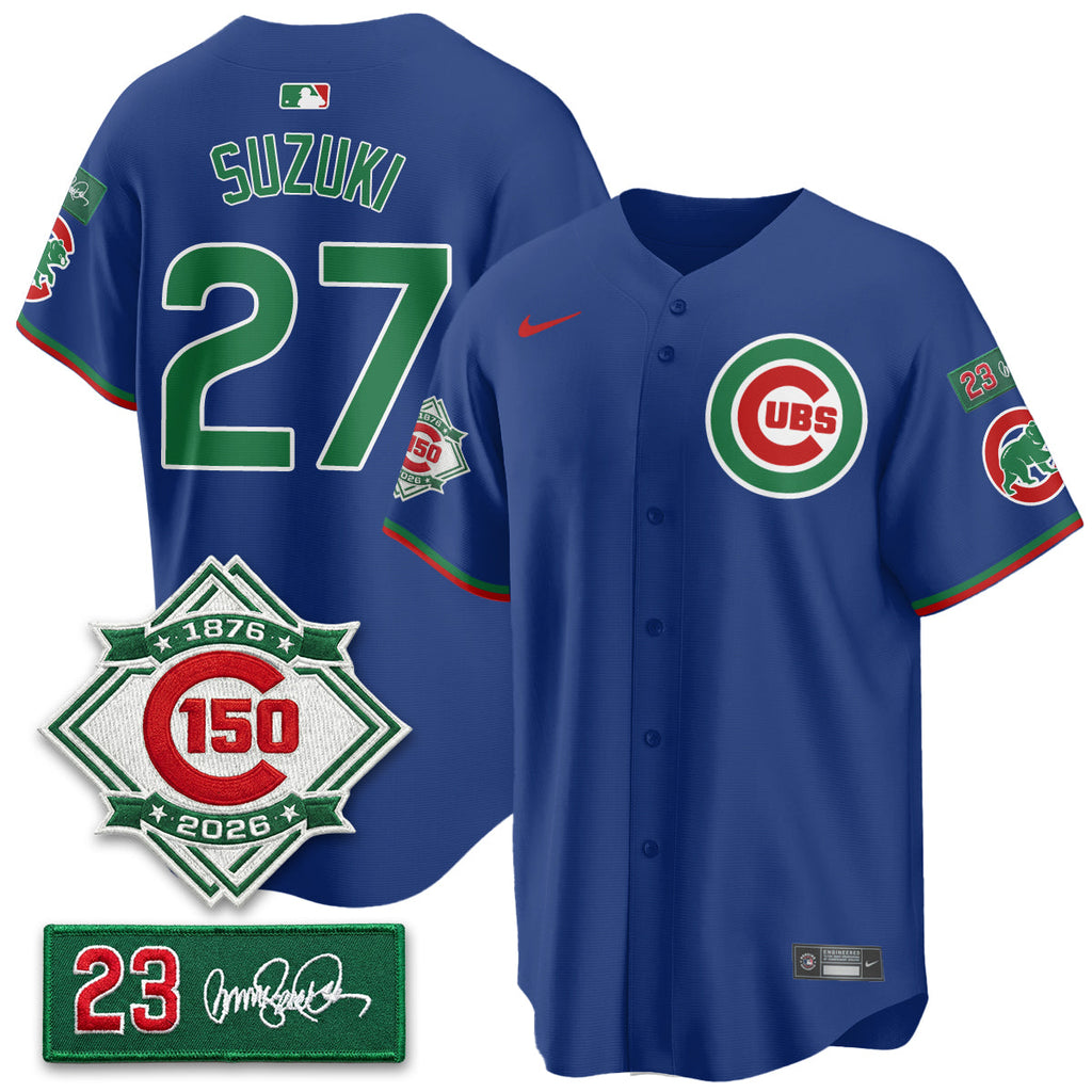 CHC Limited Mexico Jersey - 150th Anniversary + Ryne Sandberg Tribute Patch Stitched