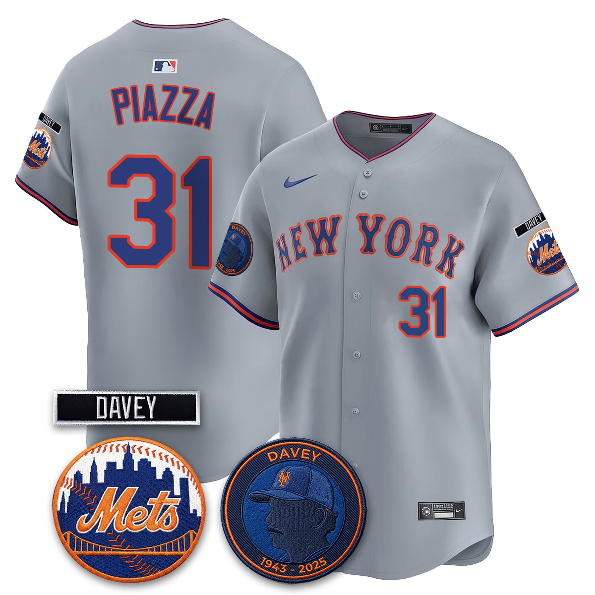 NYM 2026 Davey Johnson In Memoriam Vapor Limited Jersey - Stitched