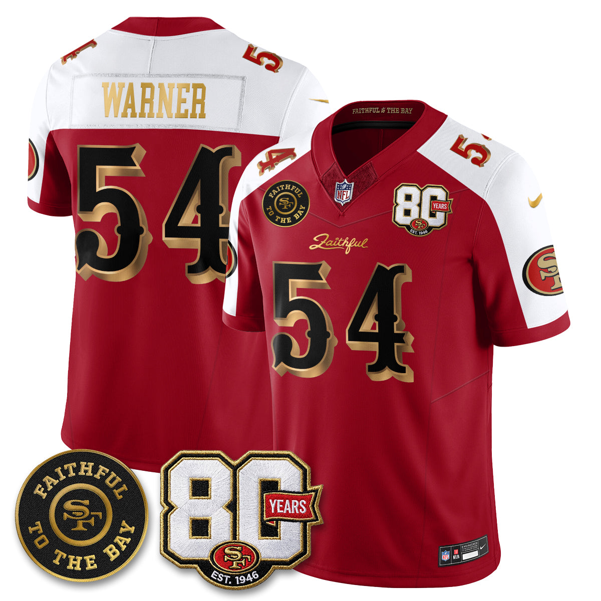 SF “Rivalries” Vapor Limited Jersey - Faithful To The Bay Patch - Stitched