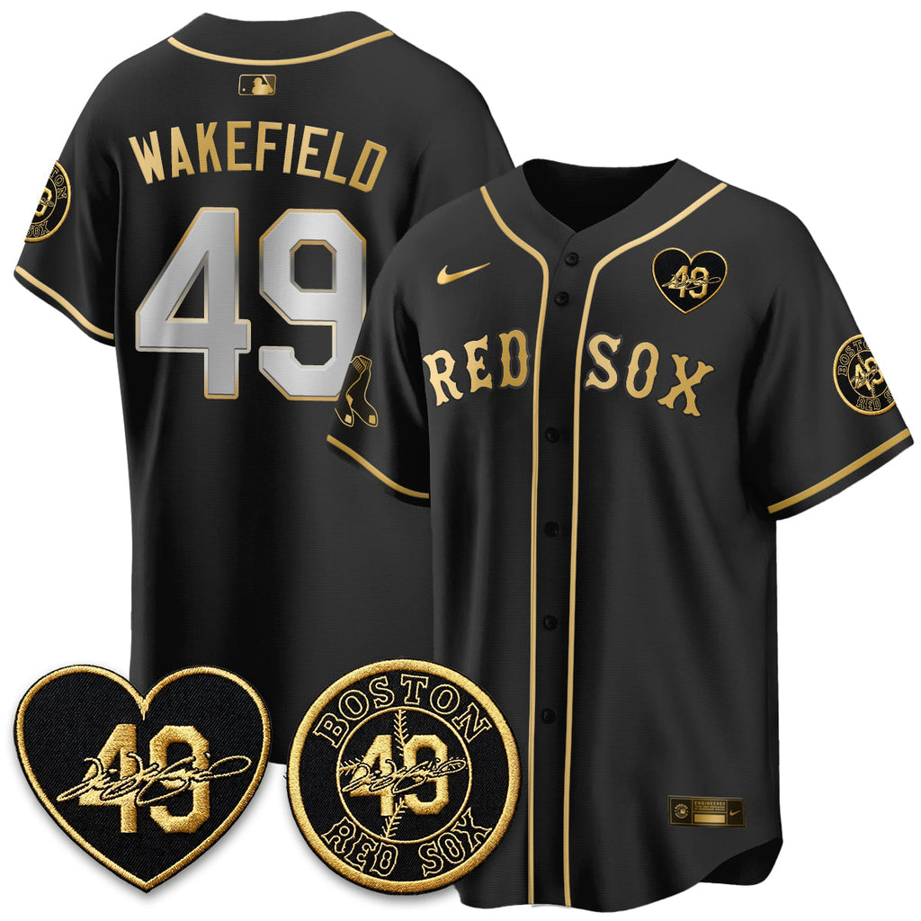 BOS Tim Wakefield Memorial Patch Vaper Premier Limited Jersey - Stitched
