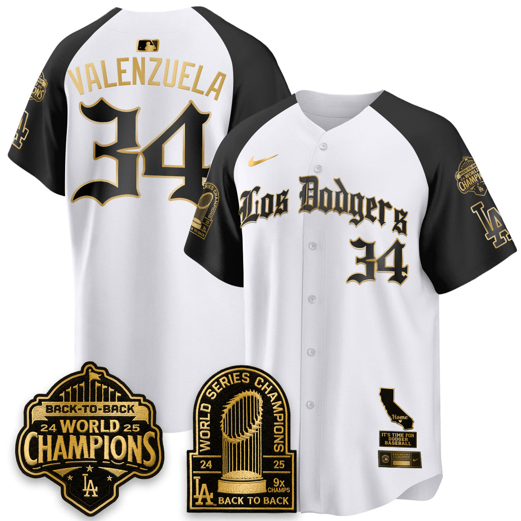 LAD World Series Champions Vapor Premier Limited Gothic Edition Jersey - Stitched