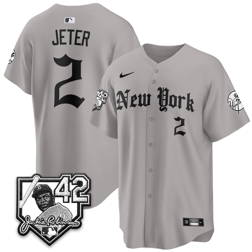 NYY 2026 Jackie Robinson Day Gothic Vapor Limited Jersey - Stitched