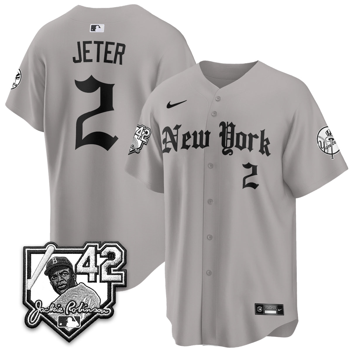 NYY 2026 Jackie Robinson Day Gothic Vapor Limited Jersey - Stitched