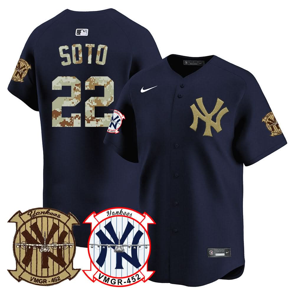 NYY Desert USMC Alternate Vapor Premier Limited Jersey - Stitched