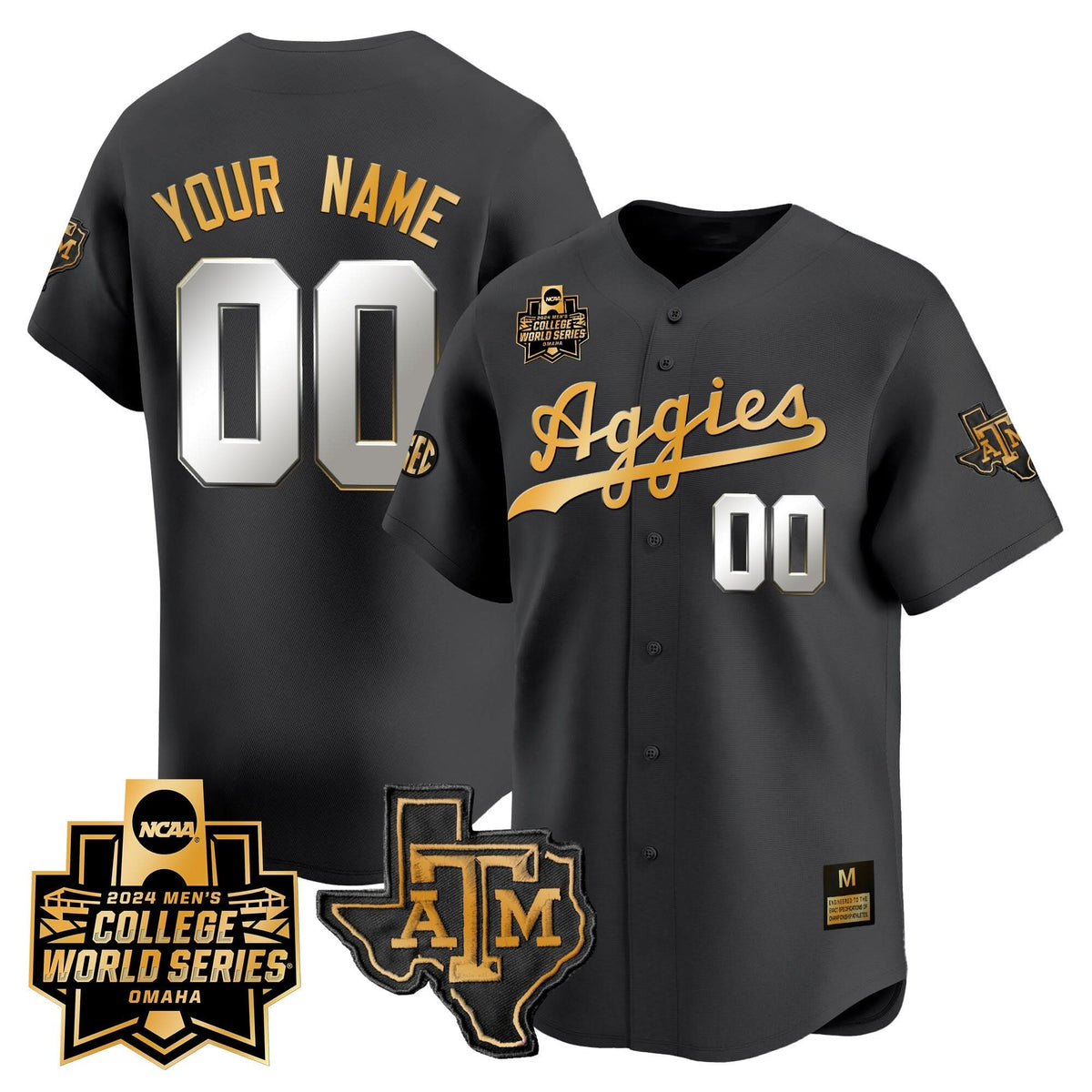Aggies 2024 College World Series Vapor Premier Limited Custom Jersey