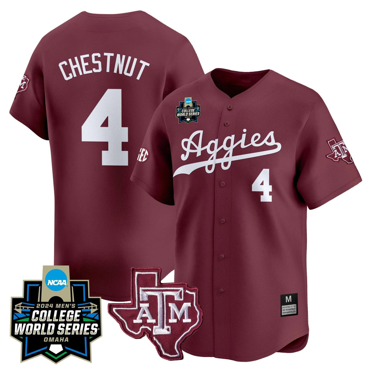 Aggies 2024 College World Series Vapor Premier Limited Jersey