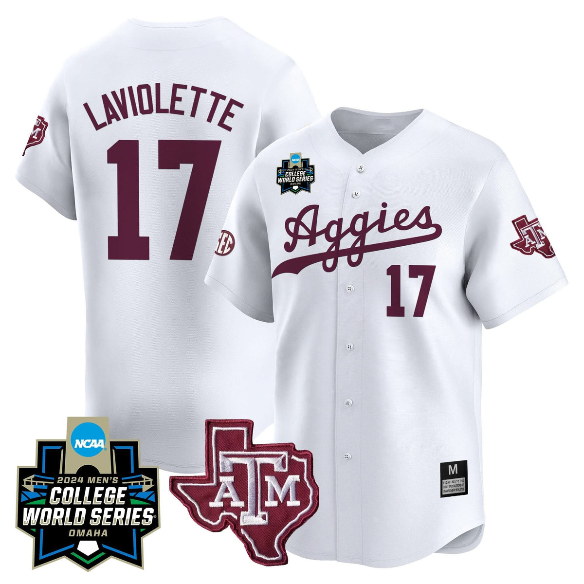 Aggies 2024 College World Series Vapor Premier Limited Jersey