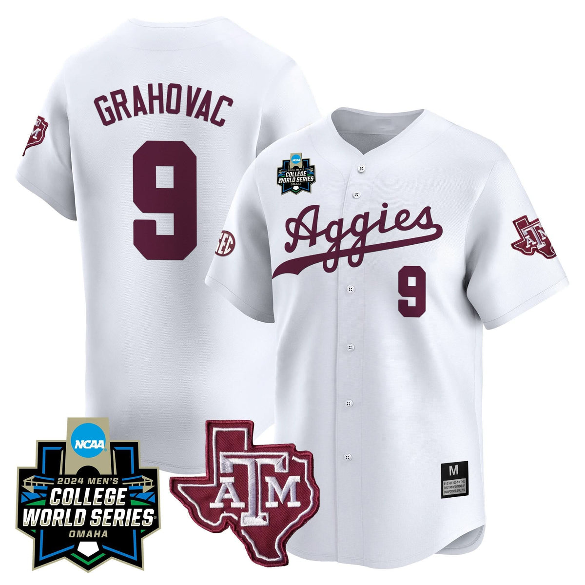 Aggies 2024 College World Series Vapor Premier Limited Jersey