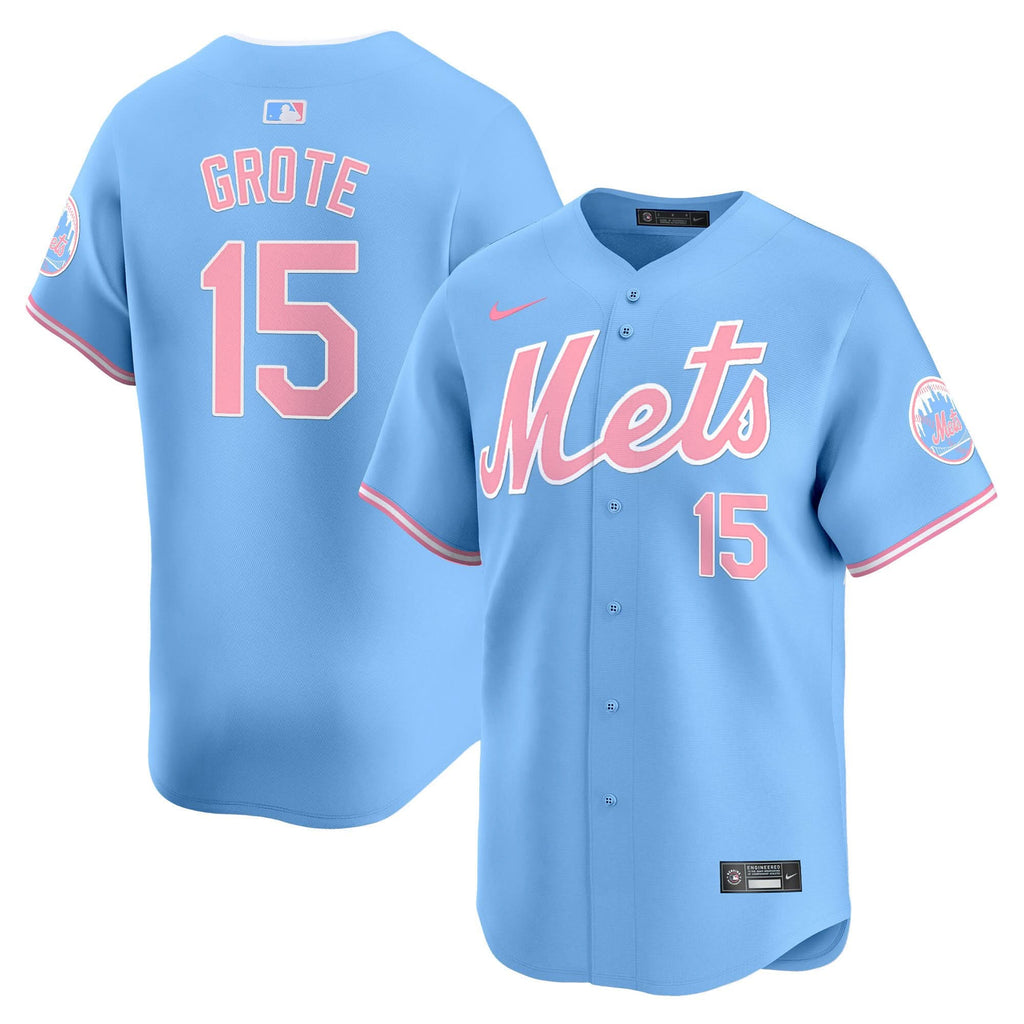 NYM Bubblegum Pink Vapor Premier Limited Jersey - Stitched