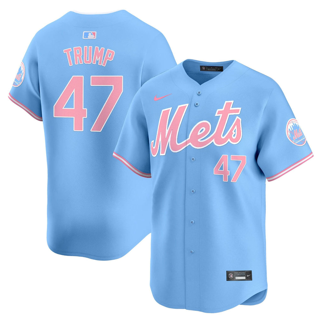 NYM Bubblegum Pink Vapor Premier Limited Jersey - Stitched
